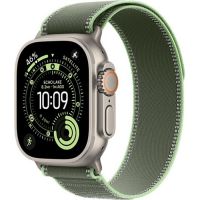 Apple Watch Ultra 3, 49 мм, Natural Titanium Green Neon Trail Loop S/M