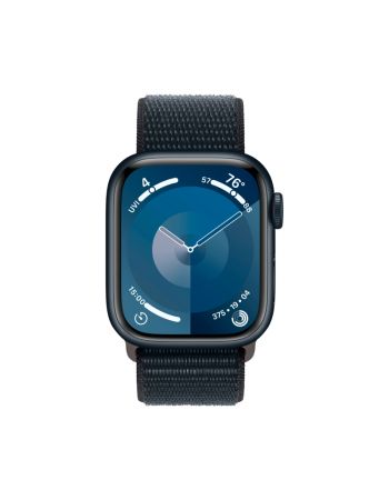 Apple Watch Series 9, 41 мм, корпус из алюминия цвета «тёмная ночь», нейлоновый ремешок цвета «тёмная ночь»