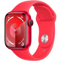 Apple Watch Series 9, 45 мм, корпус из алюминия цвета (PRODUCT)RED, спортивный ремешок цвета (PRODUCT)RED, размер M/L