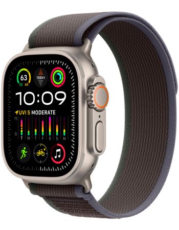 Apple Watch Ultra 2 GPS + Cellular, 49 мм, корпус из титана, ремешок Trail синего/черного цвета, размер S/M