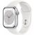Apple Watch Series 8, 45 мм, корпус из алюминия серебристого цвета, спортивный ремешок белого цвета
