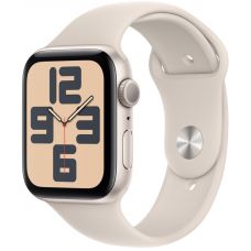 Apple Watch SE 2023, 44 мм, корпус из алюминия цвета сияющая звезда, спортивный ремешок цвета сияющая звезда, GPS